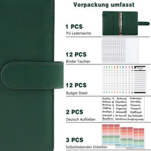 A6 Binder Geld Organizer Budget Planer mit 12 Taschen, 12