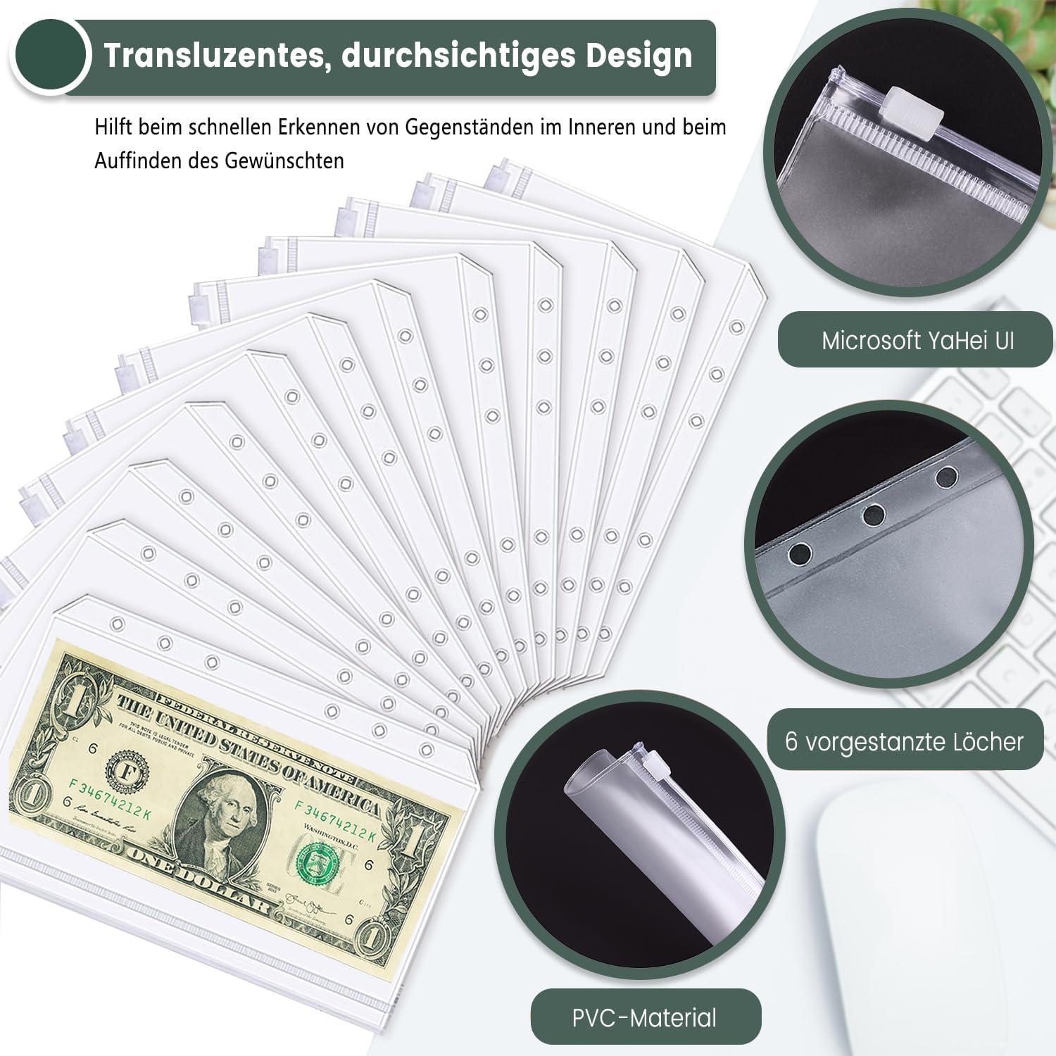 A6 Binder Budget Planner Deutsch: Geld Organizer Sparbuch mit