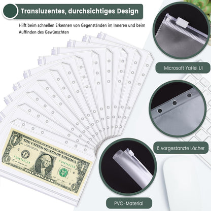 A6 Binder Budget Planner Deutsch: Geld Organizer Sparbuch mit