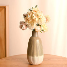 Moderne Keramikvase in Braun-Weiß 24cm - Deko für Zuhause