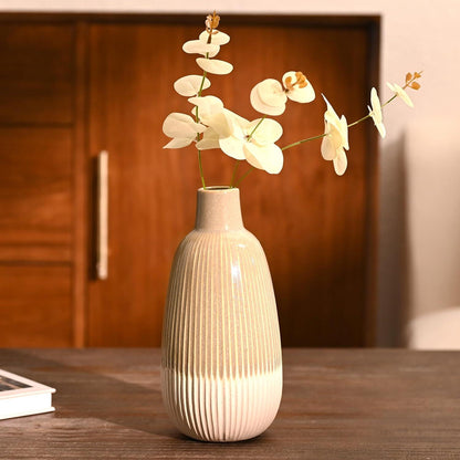 Moderne Braun gestreifte Vase für Zuhause, Tisch & Deko 24cm