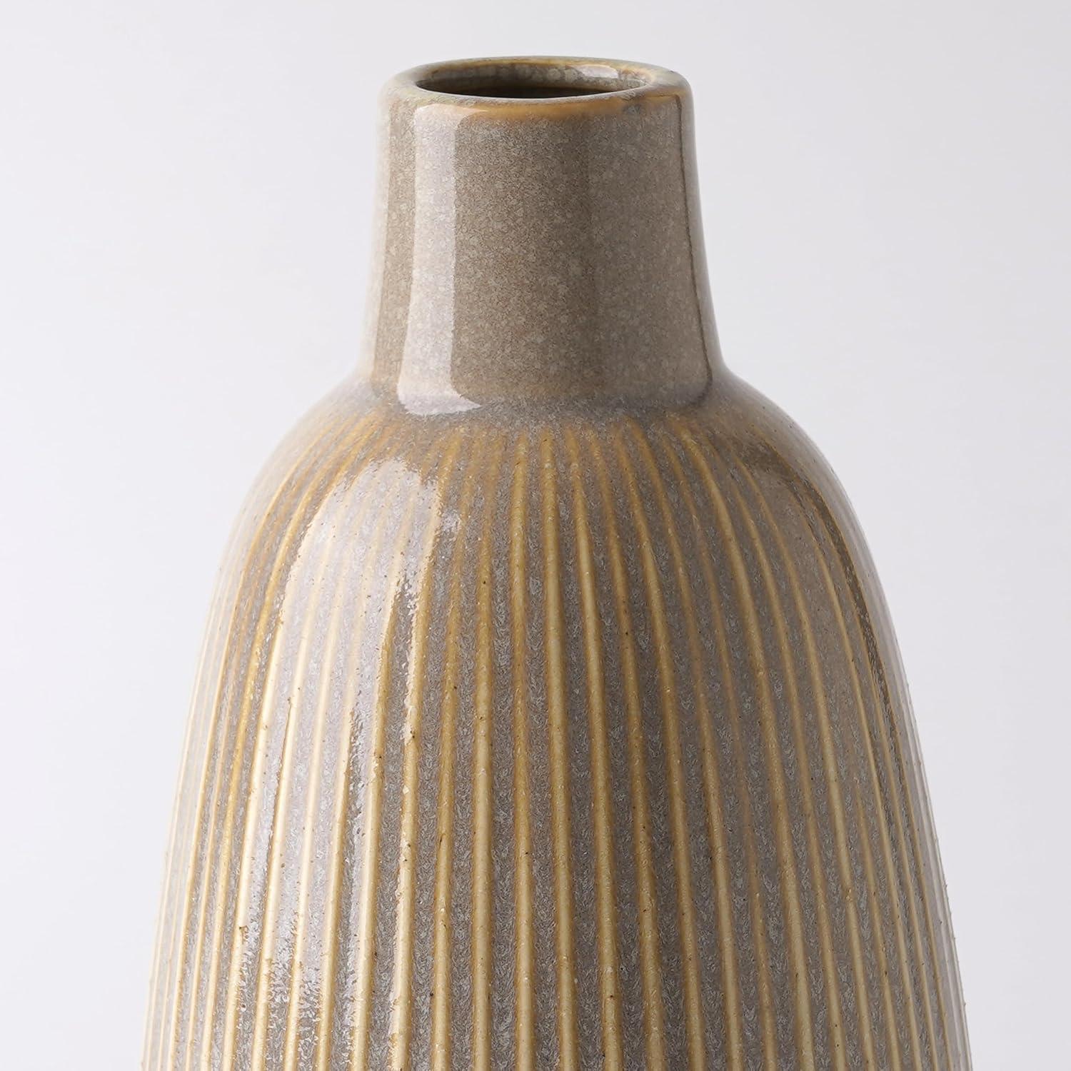 Moderne gestreifte Keramikvase für Zuhause Deko 24cm