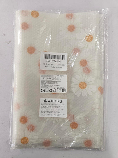 10 Stück Antibakterielle Kühlschrankmatten 30x40cm Rutschfest Waschbar DIY - Küchenmatten