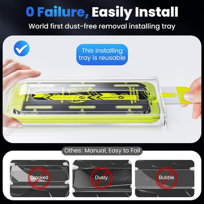 Schutzfolie für iPhone 15 Pro 9H Härte Vollständige Deckung 2 Stück