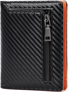 GAEKEAO Slim Wallet Herren RFID Schutz Schwarz Orange