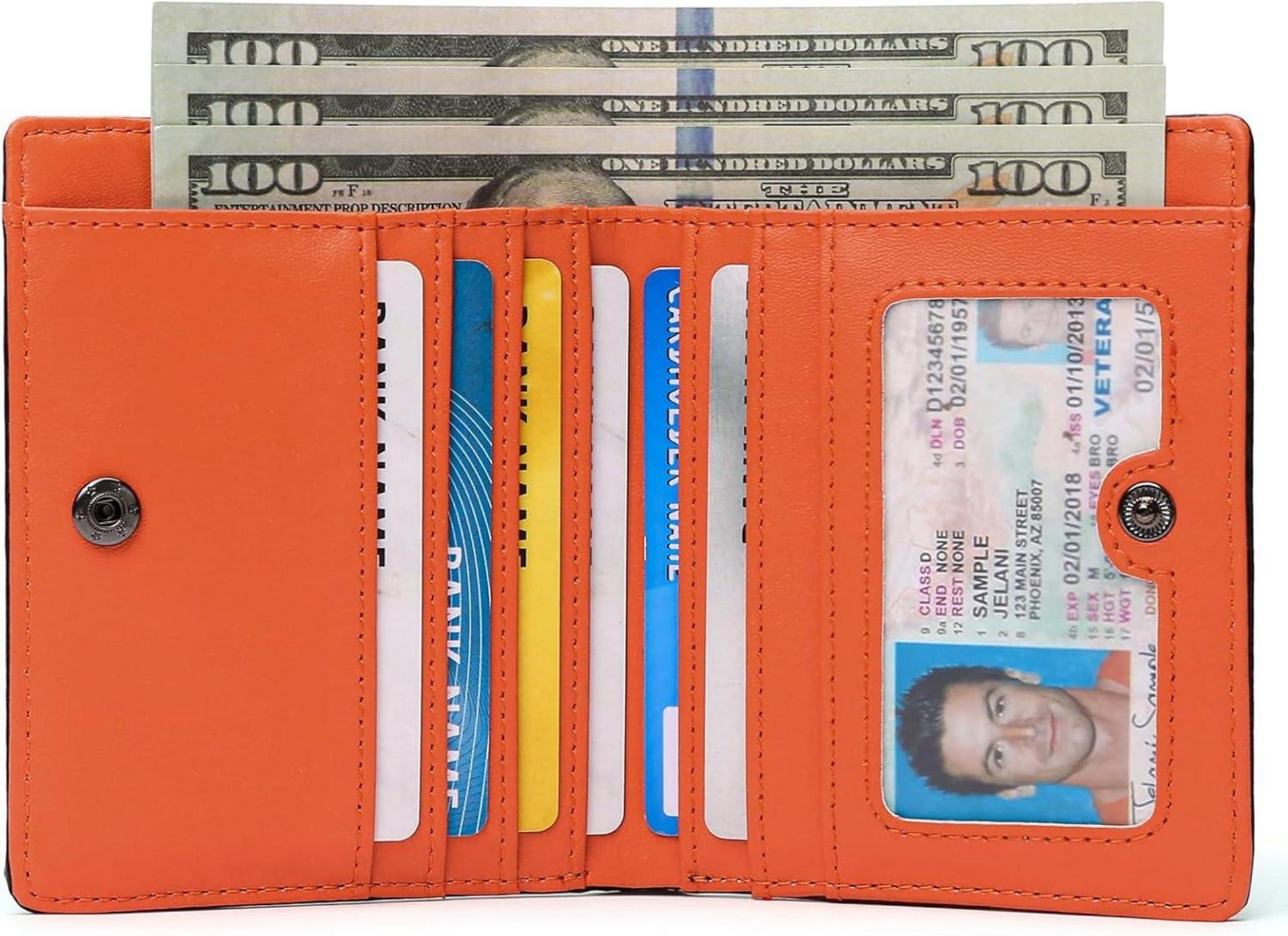 GAEKEAO Herren Geldbörse RFID Slim Wallet Münzfach Schwarz