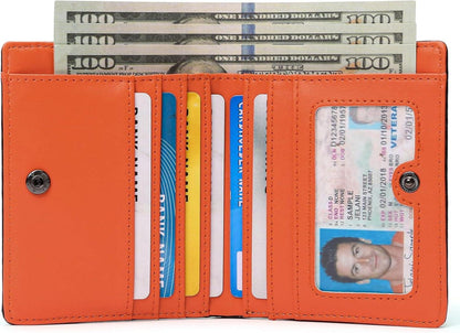 GAEKEAO Herren Geldbörse RFID Slim Wallet Münzfach Schwarz