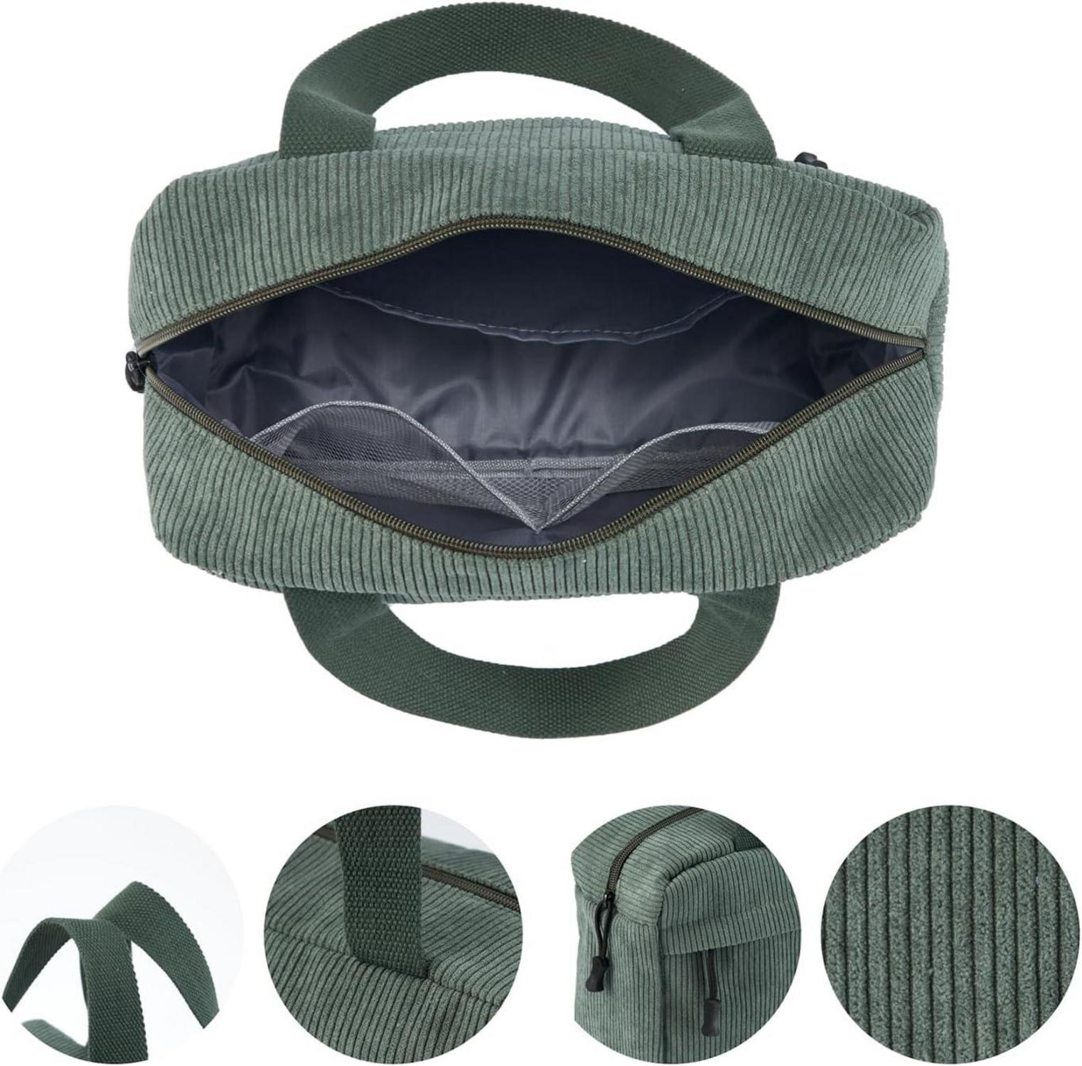 Jiliyote Große Damen Cord Kosmetiktasche für Reisen und Aufbewahrung