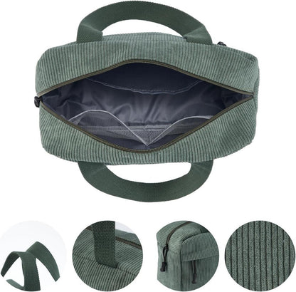 Jiliyote Große Damen Cord Kosmetiktasche für Reisen und Aufbewahrung