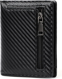 Geldbörse Herren Slim Wallet RFID Schutz Münzfach Schwarz