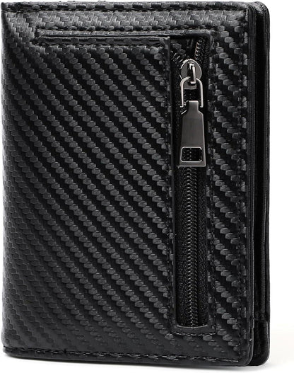 Geldbörse Herren Slim Wallet RFID Schutz Münzfach Schwarz