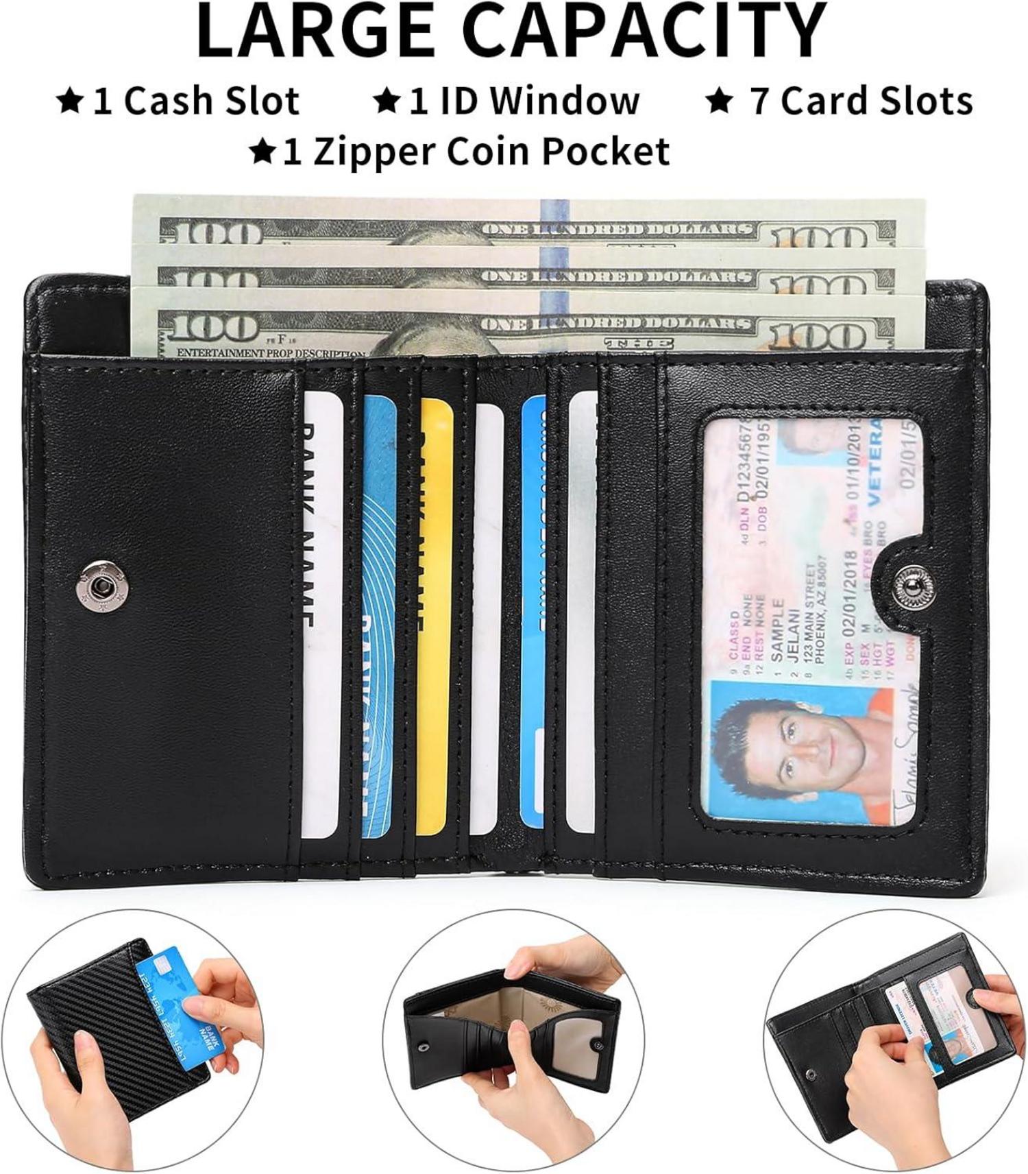 GAEKEAO RFID Geldbörse Herren Slim Wallet mit Münzfach