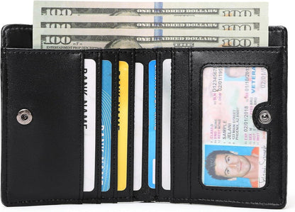 Herren Geldbörse Slim Wallet RFID Portemonnaie Münzfach Schwarz