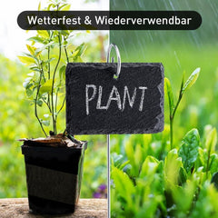 Pflanzschilder Schiefer 10er Set Beschriften Balkon Garten