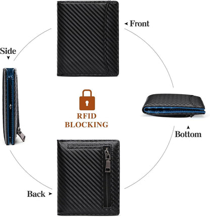Slim RFID Geldbörse Herren mit Münzfach und Kartenfächer