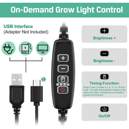 Growbox Komplettset mit Pflanzenlampe 5x Zimmergewächshaus
