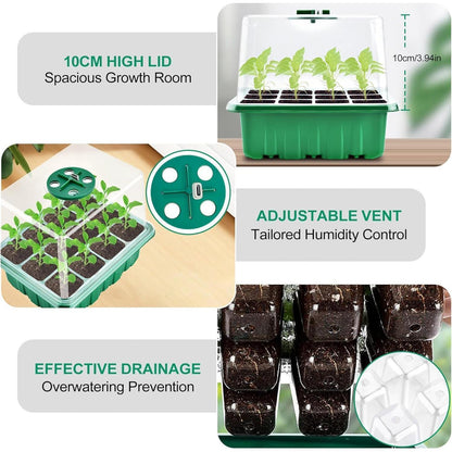 Growbox Komplettset mit Pflanzenlampe 5x Zimmergewächshaus