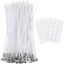 Kerzendocht für Kerzen 50 Stück 10cm mit 60 Docht Aufkleber
