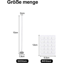Kerzendocht für Kerzen 50 Stück 10cm mit 60 Docht Aufkleber