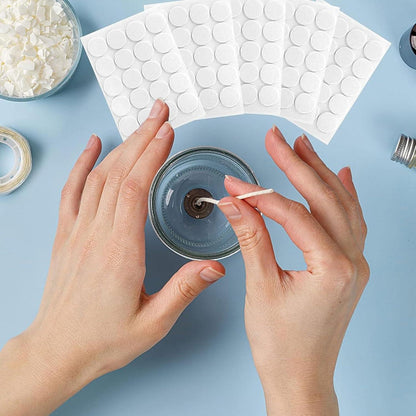 Kerzendocht für Kerzen 50 Stück 10cm mit 60 Docht Aufkleber