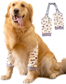 Ellenbogenbandage Hund Recovery Sleeve Vorderbeinschutz Gelb XXL