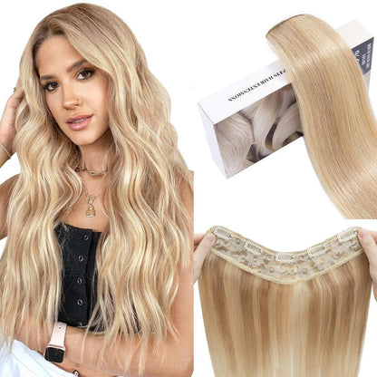 Clip-in Haarverlängerung Blond 35cm – Remy Echthaar #18/613
