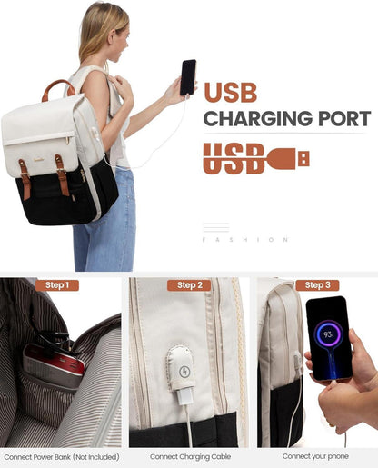 Laptoprucksack 17.3 zoll Diebstahlsicher Daypack für Damen Herren