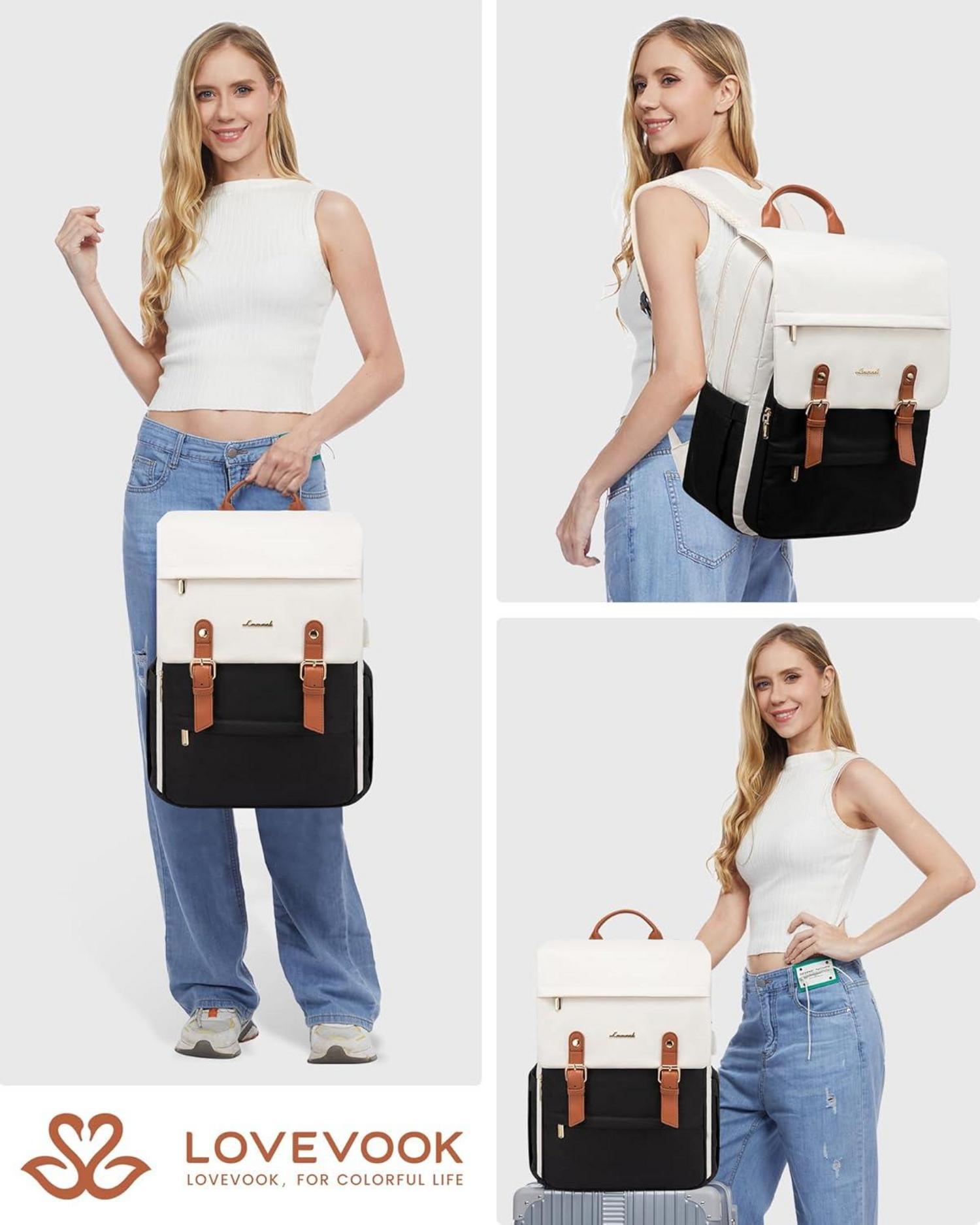 Rucksack Damen Herren 17.3 Zoll Laptop Daypack Diebstahlsicher Schwarz