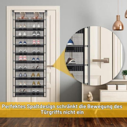 Verstellbares Schuhregal über Tür – 10-Tier Organizer