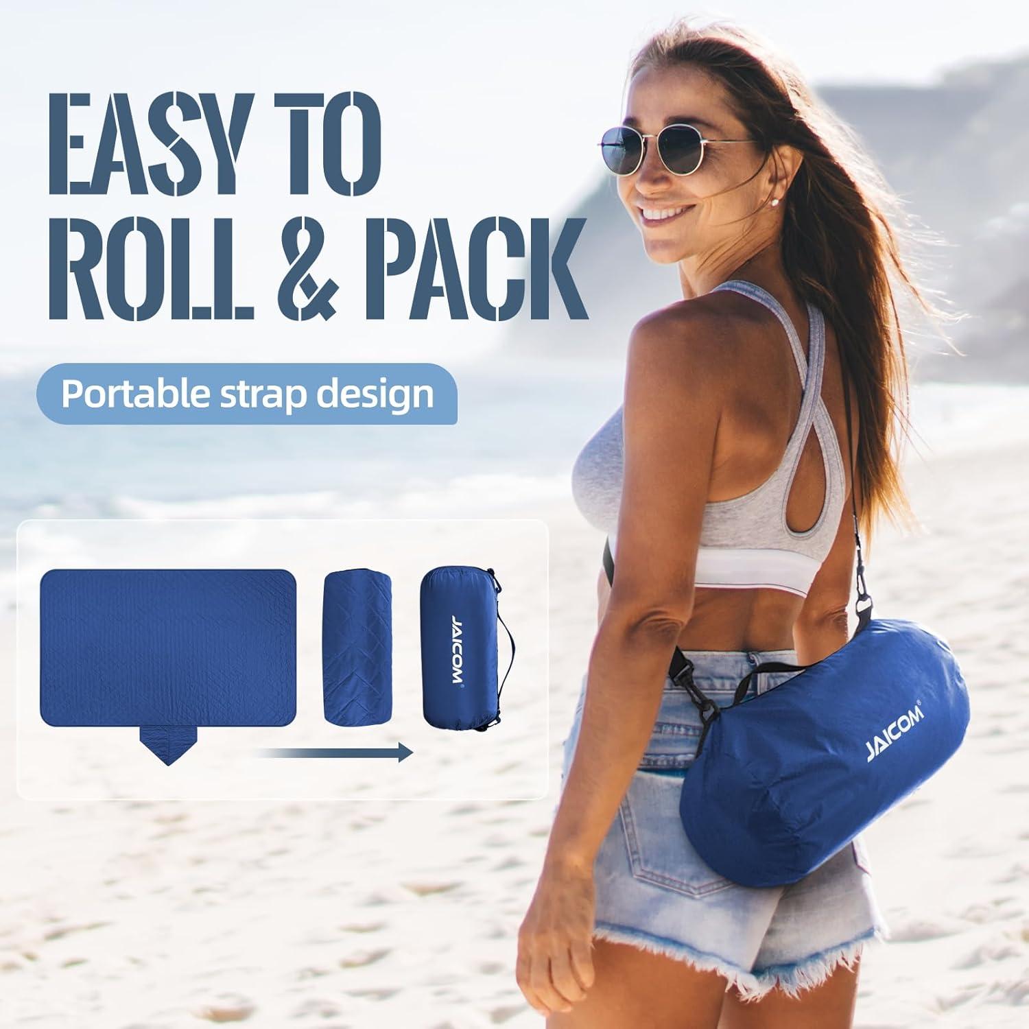 Wasserdichte Outdoor Picknickdecke 140x200 cm Blau