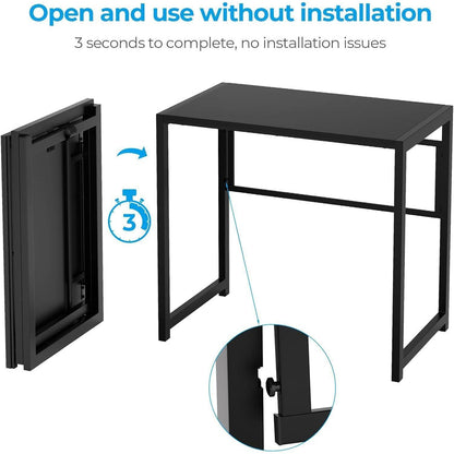 Klappbarer Schreibtisch 80 x 48 cm Stabil und platzsparend