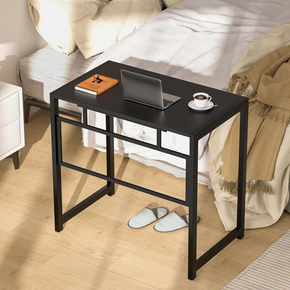 Kleiner Klappbarer Schreibtisch 80x48 cm Schwarz Home Office