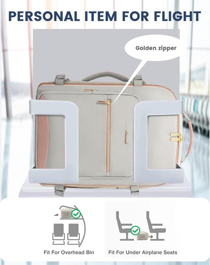 Handgepäck Rucksack 40L: Reiserucksack Damen 17 Zoll