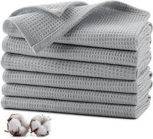 Geschirrtücher 100% Baumwolle 6er Set 35x35 cm Saugfähige Küchentücher