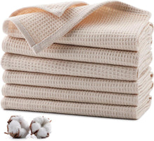 6er Set Jogoico Geschirrhandtücher 100% Baumwolle 35x35 cm Beige