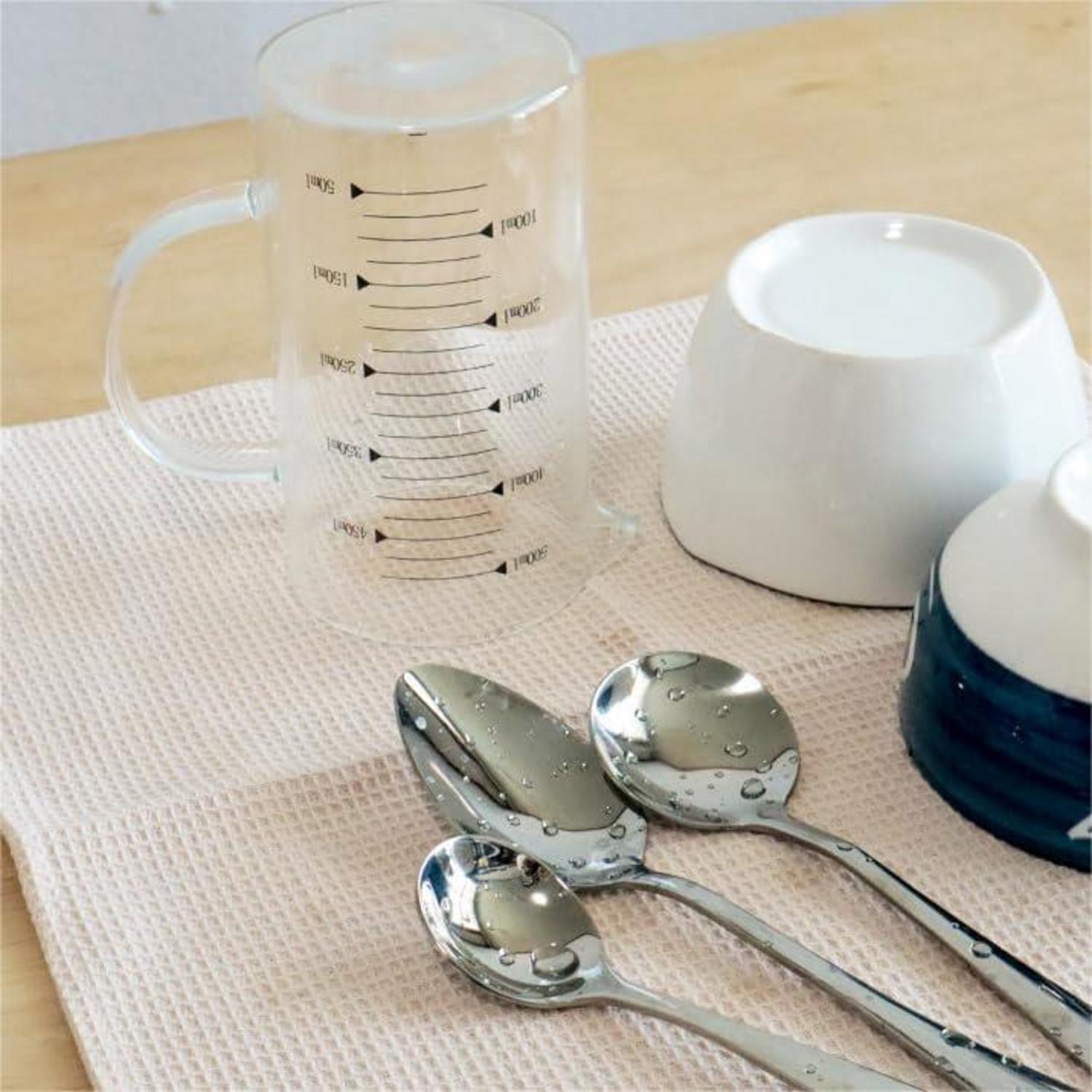 Geschirrtücher 100% Baumwolle 6er Set 35x35 cm Beige - Saugfähige
