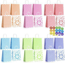 Geschenktüten Set 24-tlg. mit Muster 27x22x11cm & Sticker