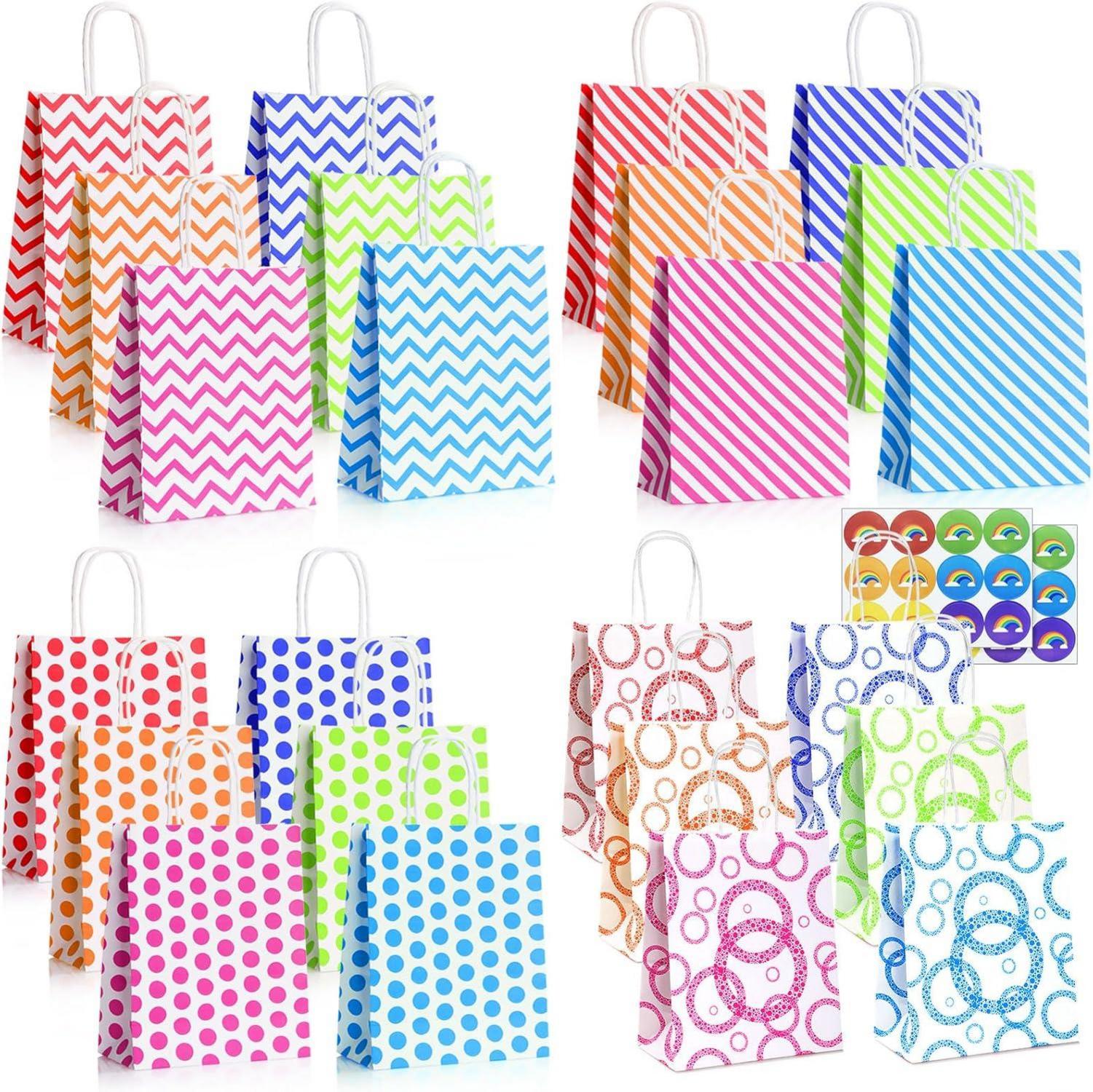 24er Pack Papiertüten mit Henkel für