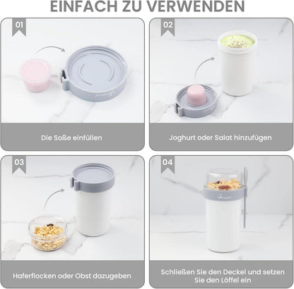 Bugucat Müslibecher to Go 760ml+230ml