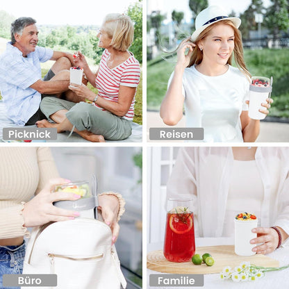 Bugucat Müslibecher to Go 760ml+230ml, Joghurtbecher to Go Becher mit