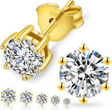 Moissanite Ohrringe Silber Diamant Ohrstecker VVS1 14K Gold 7,5 mm 3,0