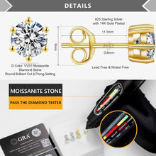 Moissanite Ohrstecker Silber 925 Damen 3,0ctw VVS1 D 7,5mm