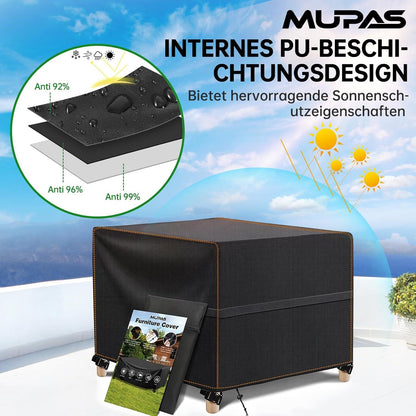 Abdeckung Gartenmöbel 420D Oxford Wasserdicht Winterfest 150x150x74cm