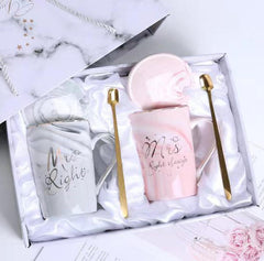 Mr and Mrs Tassen Set Hochzeitstag Jahrestag Geschenke Silberhochzeit