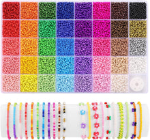 Perlen für Armbänder Set 39 Farben 9600 Stück Auffädeln Kit