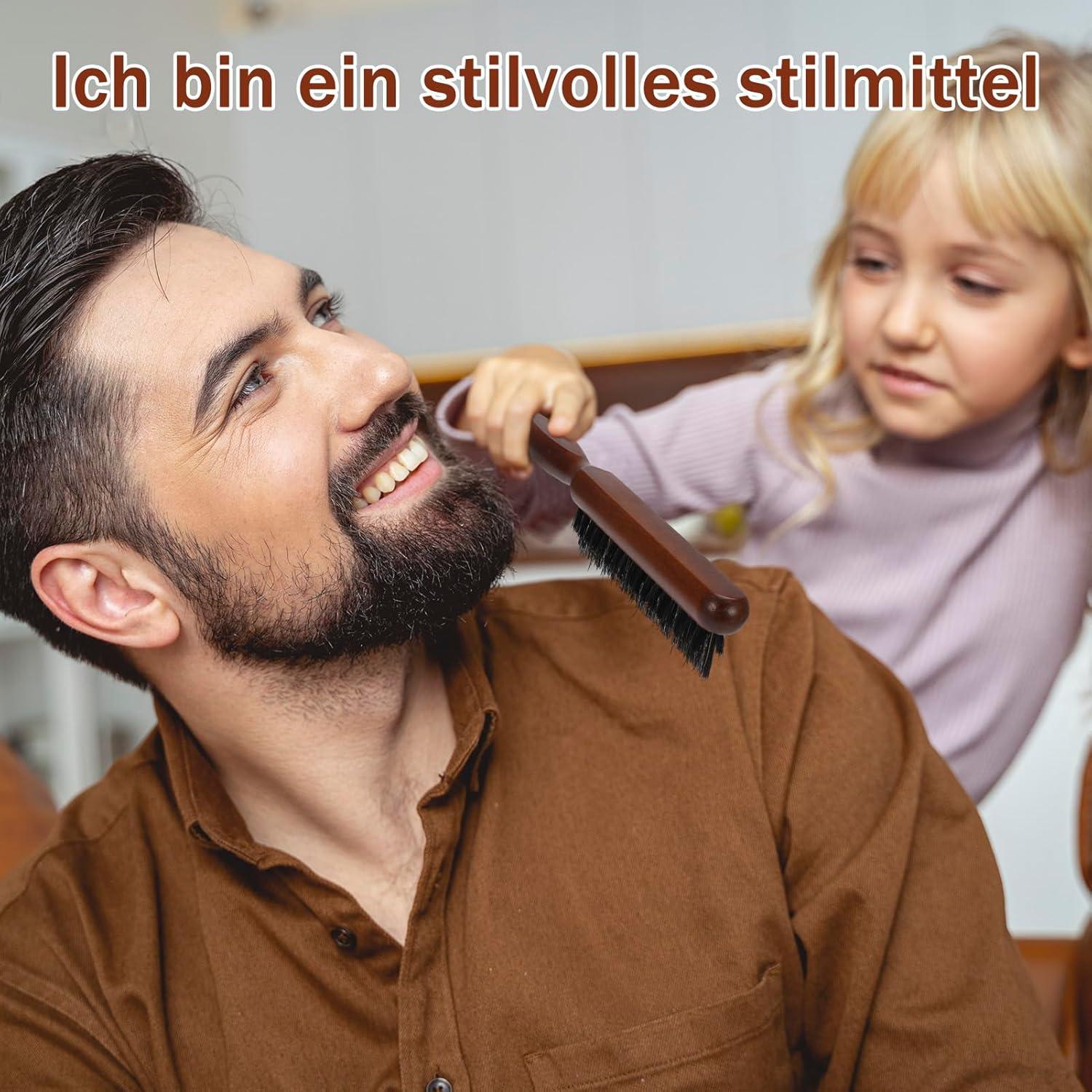 Wildschweinborsten Bürsten Set Haarbürste Detangling Lockiges Haar