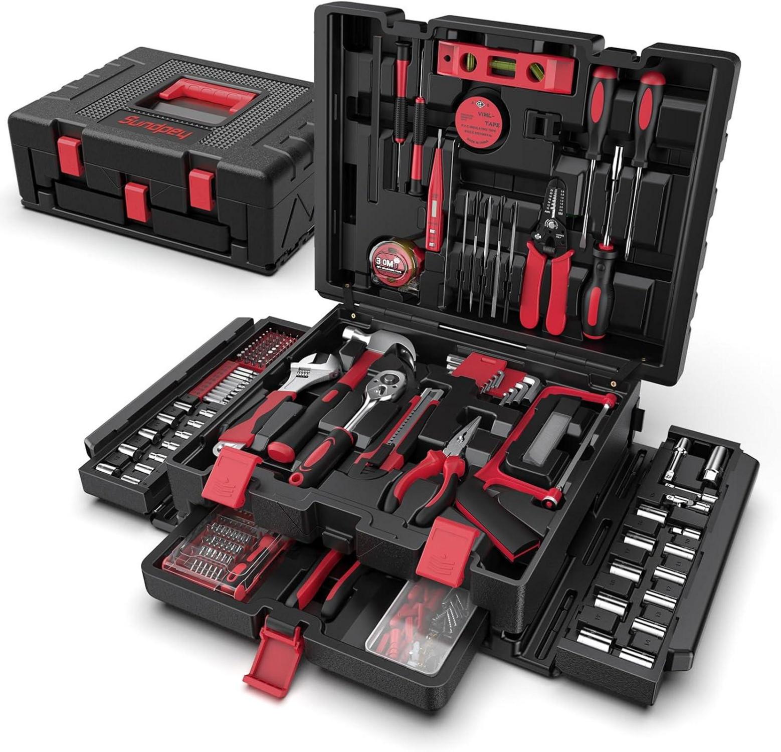 Professioneller Werkzeugkoffer 379 tlg für Haus- und Autoreparaturen