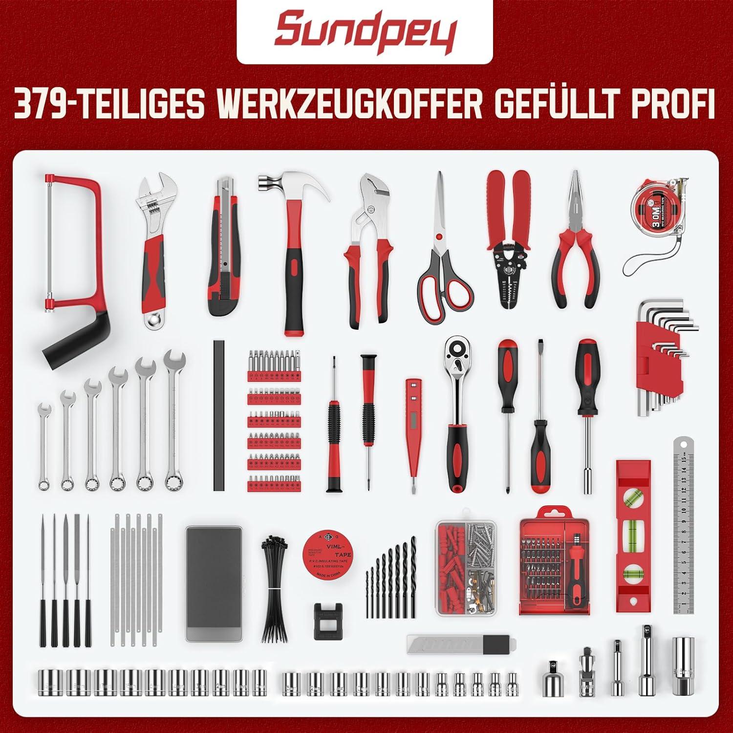 Professioneller Werkzeugkoffer 379 tlg Haus Auto Reparatur