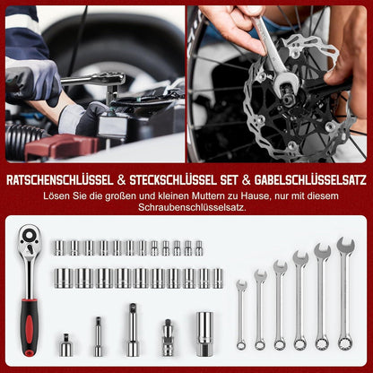 Professioneller Werkzeugkoffer 379 tlg für Haus- und Autoreparaturen