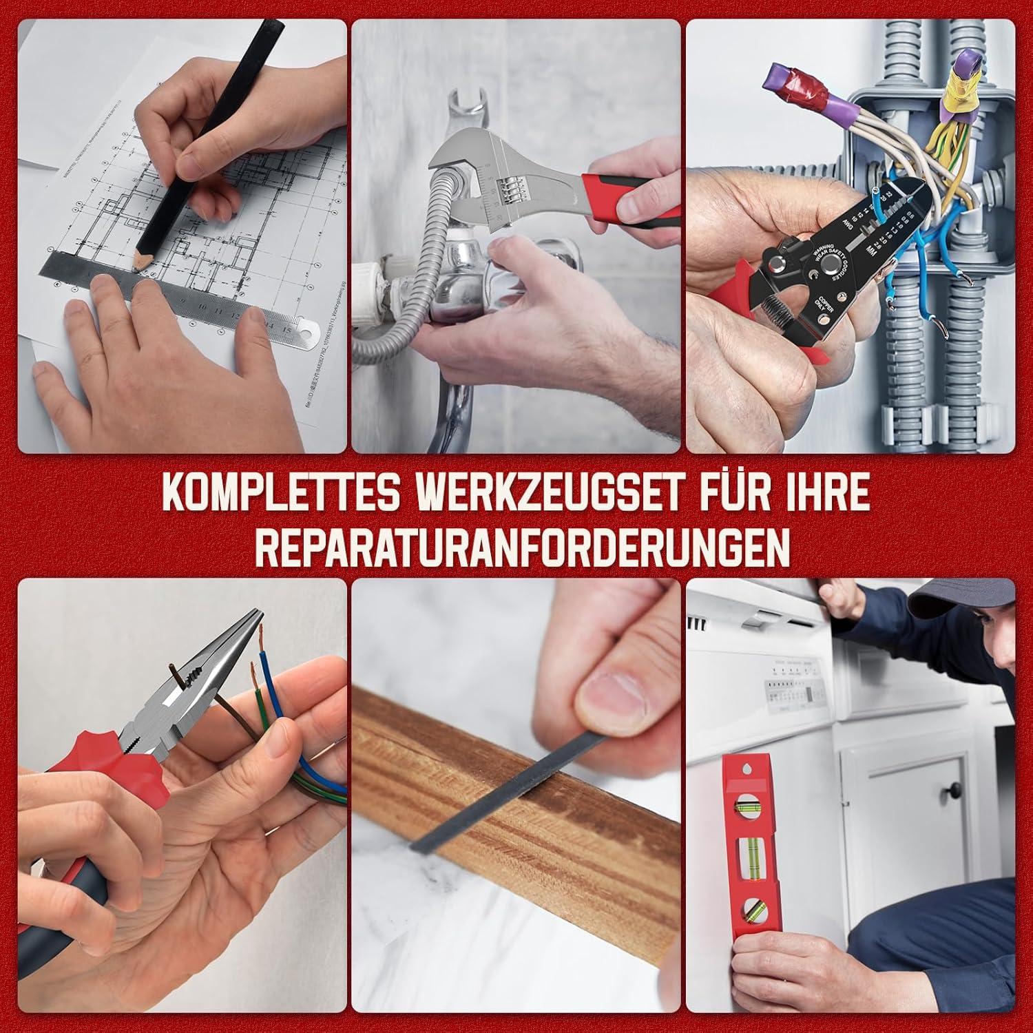 Profi Werkzeugkoffer gefüllt 379 tlg Haus Autoreparaturen